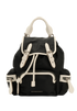 Contrast-Trimmed Backpack, &pound;250, Handbags, Black, Nylon, Front view
